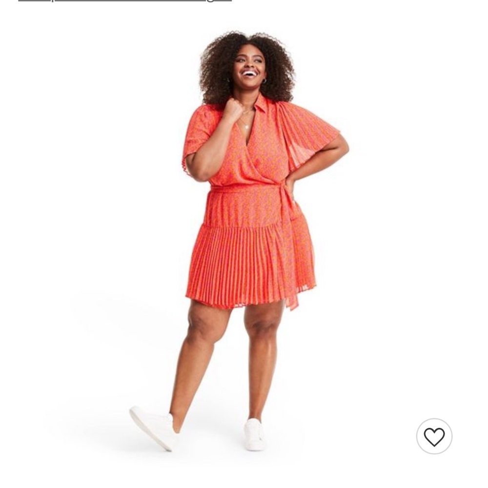 Floral Flutter Sleeve Pleated Wrap Dress ALEXIS